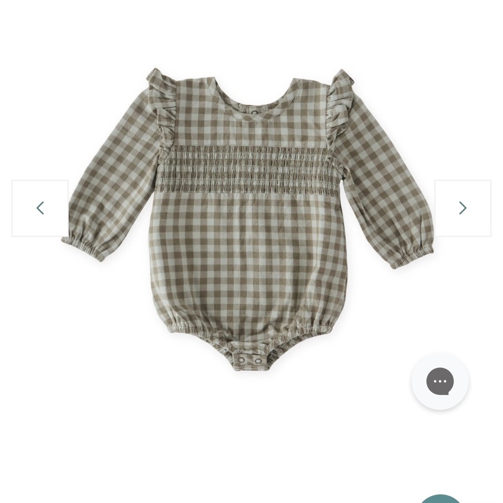 Checkered Long Sleeve Bodysuit